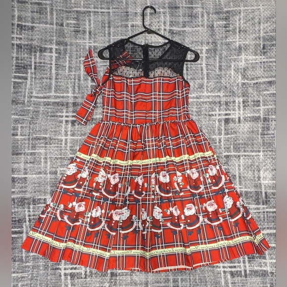 Santa Claus Print Christmas Dress - Picture 2 of 2